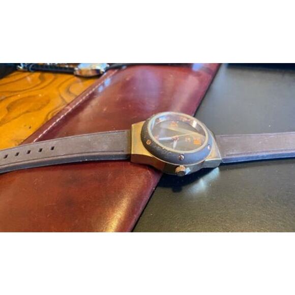 Women's 40mm Charming Charlie Watch, Rose Tone Gold and Brown Resin Bezel and Ba - Picture 3 of 3